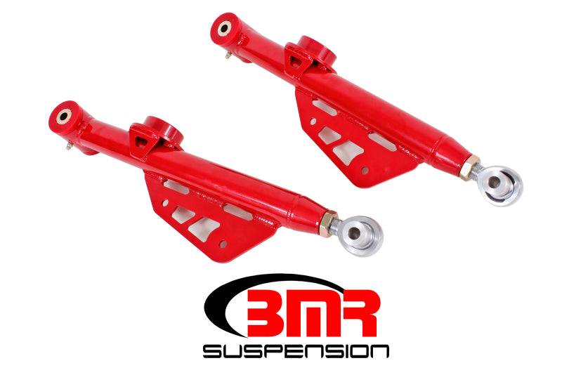 BMR 99-04 Mustang Single Adj. Lower Control Arms / Rod End (Polyurethane) - Red BMR 99-04 Mustang Single Adj. Lower Control Arms / Rod End (Polyurethane) - Red