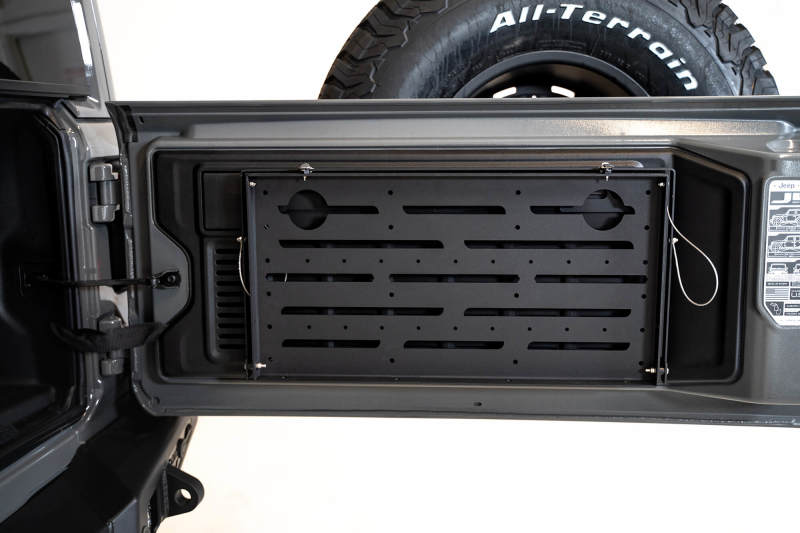 DV8 Jeep JL Tailgate Mounted Table (Trail Table) - Black DV8 Jeep JL Tailgate Mounted Table (Trail Table) - Black