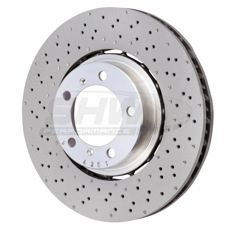 SHW 18-19 Porsche 911 Carrera 4 GTS w/o Ceramic Brake Left Frt Drill-Dimp LW Brake Rotor (9P1615301) SHW 18-19 Porsche 911 Carrera 4 GTS w/o Ceramic Brake Left Frt Drill-Dimp LW Brake Rotor (9P1615301)