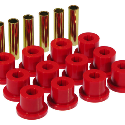 Prothane 67-87 GM Rear Spring & Shackle Bushings (w/ 1.5in Bushings) - Red