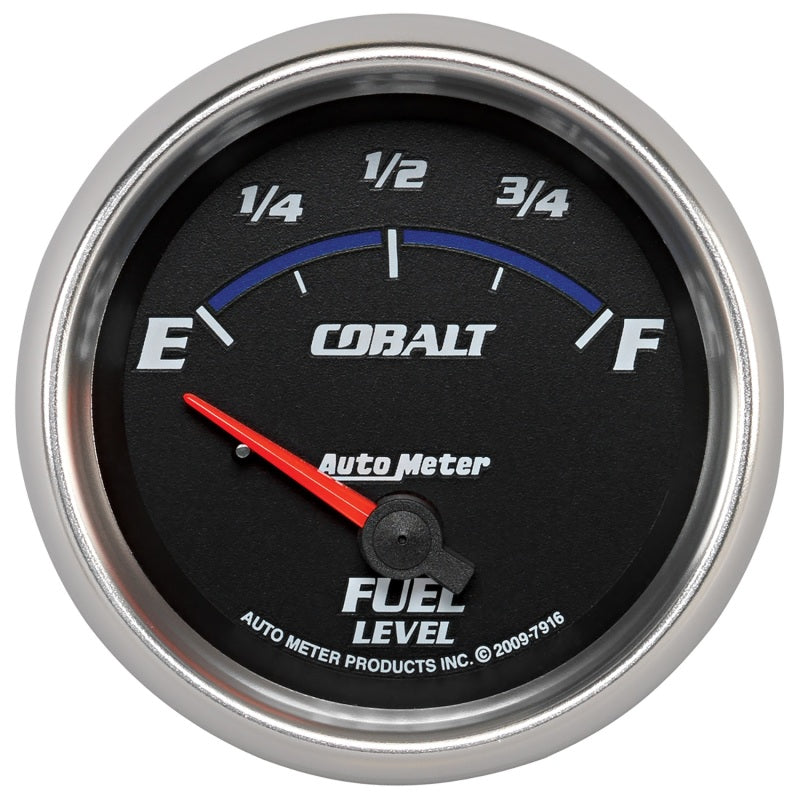 Autometer Cobalt 66.7mm 240-33 ohms Short Sweep Electronic Fuel Level Gauge Autometer Cobalt 66.7mm 240-33 ohms Short Sweep Electronic Fuel Level Gauge