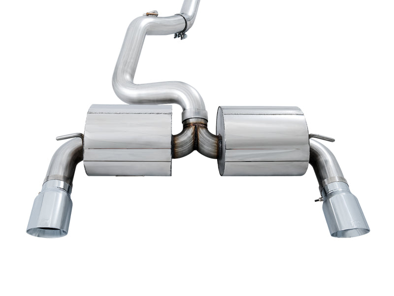 AWE Tuning Ford Focus RS Touring Edition Cat-back Exhaust- Non-Resonated - Chrome Silver Tips AWE Tuning Ford Focus RS Touring Edition Cat-back Exhaust- Non-Resonated - Chrome Silver Tips