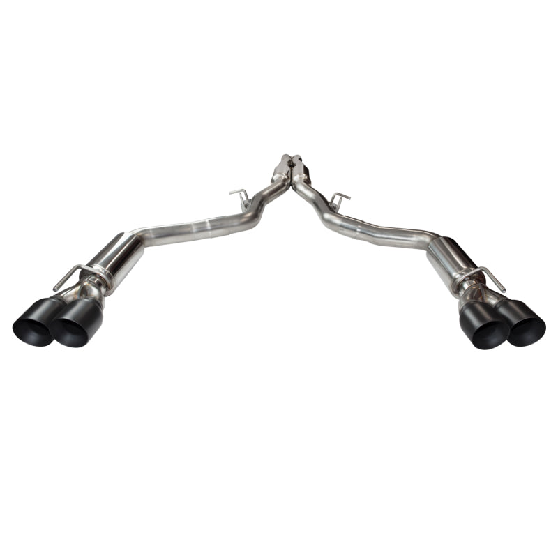 Kooks 2015+ Dodge Challenger Hellcat 3in Competition Cat-Back Exhaust 4in Black Slash Cut Tips Kooks 2015+ Dodge Challenger Hellcat 3in Competition Cat-Back Exhaust 4in Black Slash Cut Tips