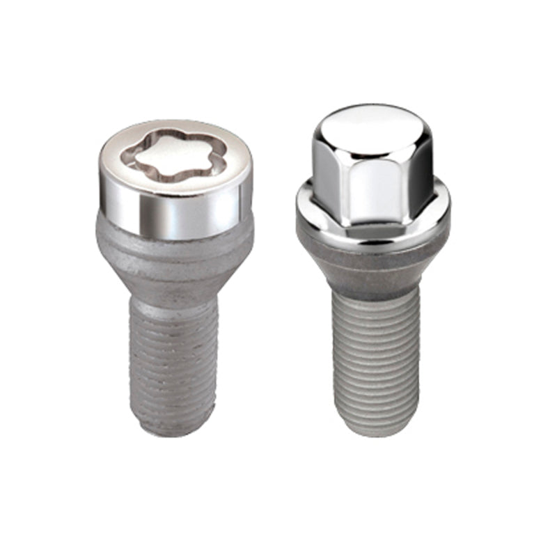 McGard 4 Lug Hex Install Kit w/Locks (Cone Seat Bolt) M12X1.25 / 17mm Hex / 22.0mm Shank L. - Chrome McGard 4 Lug Hex Install Kit w/Locks (Cone Seat Bolt) M12X1.25 / 17mm Hex / 22.0mm Shank L. - Chrome