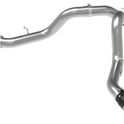 aFe Large Bore-HD 4in 409SS DPF-Back Exhaust System w/Black Tip 20 GM Diesel Trucks V8-6.6L (td) L5P