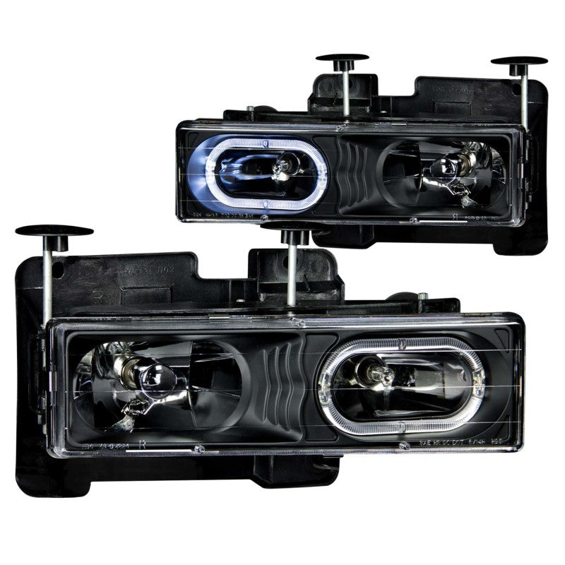 ANZO 1988-1998 Chevrolet C1500 Crystal Headlights Black w/ Halo ANZO 1988-1998 Chevrolet C1500 Crystal Headlights Black w/ Halo