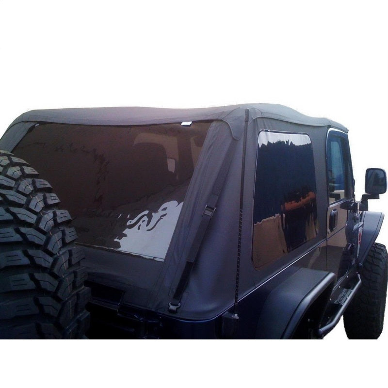 Rampage 2004-2006 Jeep Wrangler(TJ) LJ Unlimited Frameless Soft Top Kit - Black Diamond Rampage 2004-2006 Jeep Wrangler(TJ) LJ Unlimited Frameless Soft Top Kit - Black Diamond