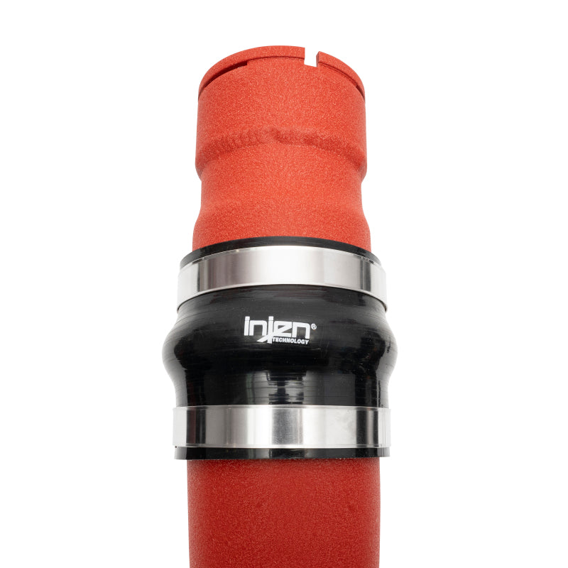 Injen 17-22 Ford F250/F/350/F-450/F-550 V8-6.7L Turbo Diesel Wrnkl Red Intercooler Hot Side Piping Injen 17-22 Ford F250/F/350/F-450/F-550 V8-6.7L Turbo Diesel Wrnkl Red Intercooler Hot Side Piping
