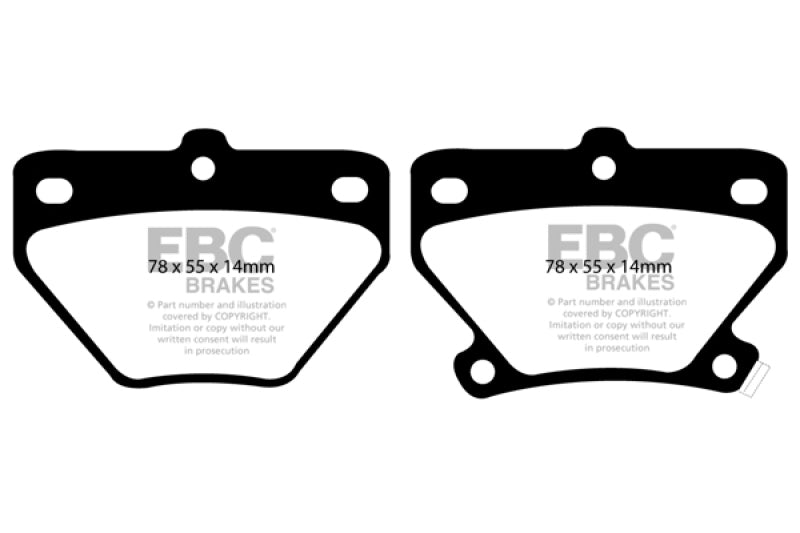 EBC 02-08 Pontiac Vibe 1.8 GT Redstuff Rear Brake Pads EBC 02-08 Pontiac Vibe 1.8 GT Redstuff Rear Brake Pads