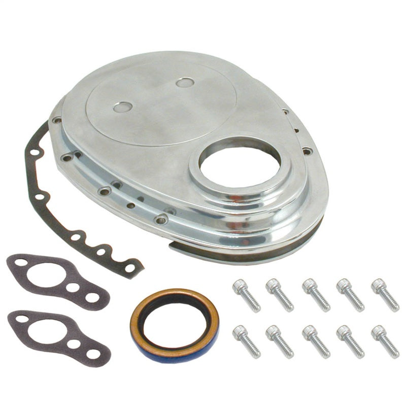 Spectre SB Chevrolet Timing Chain Cover - Polished Aluminum Spectre SB Chevrolet Timing Chain Cover - Polished Aluminum
