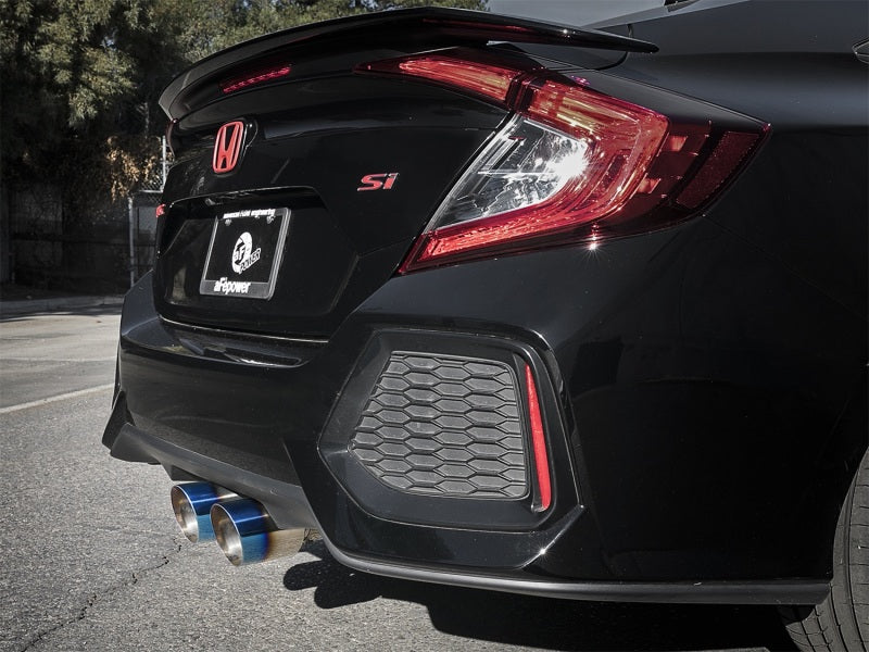 aFe Takeda 3in 304 SS Cat-Back Exhaust System w/ Blue Tips 2017+ Honda Civic Si 4Dr I4 1.5L (t) aFe Takeda 3in 304 SS Cat-Back Exhaust System w/ Blue Tips 2017+ Honda Civic Si 4Dr I4 1.5L (t)
