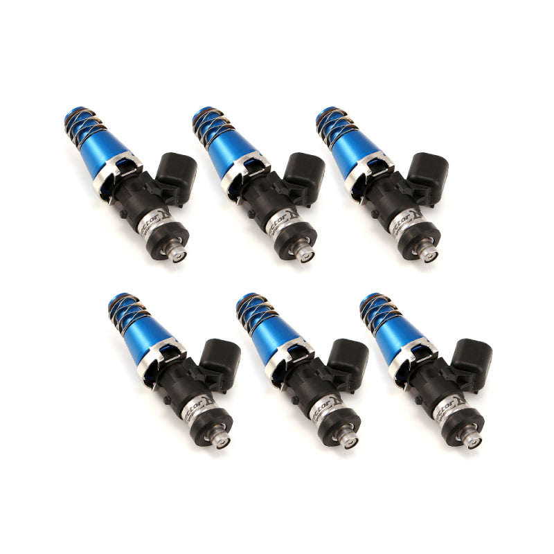 Injector Dynamics 1340cc Injectors - 60mm Length - 11mm Blue Top - Denso Lower Cushion (Set of 6) Injector Dynamics 1340cc Injectors - 60mm Length - 11mm Blue Top - Denso Lower Cushion (Set of 6)