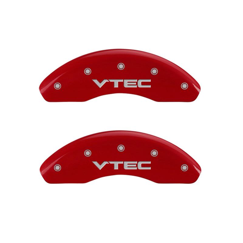 MGP 4 Caliper Covers Engraved Front & Rear Vtech Red finish silver ch MGP 4 Caliper Covers Engraved Front & Rear Vtech Red finish silver ch