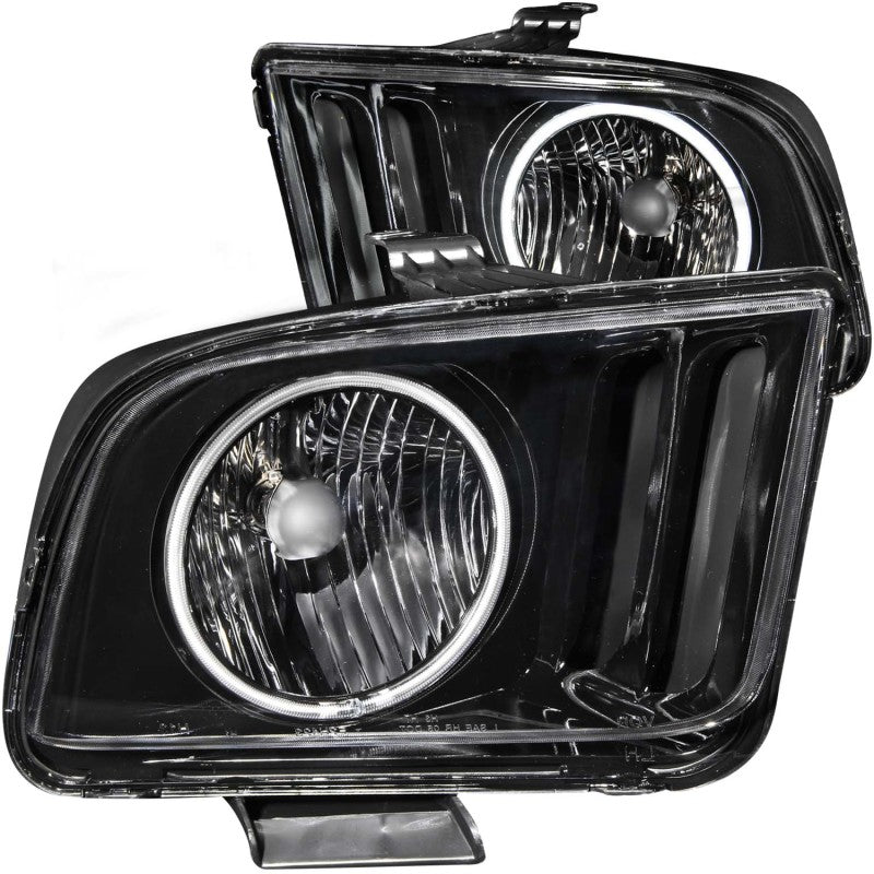 ANZO 2005-2009 Ford Mustang Crystal Headlights w/ Halo Black (CCFL) ANZO 2005-2009 Ford Mustang Crystal Headlights w/ Halo Black (CCFL)