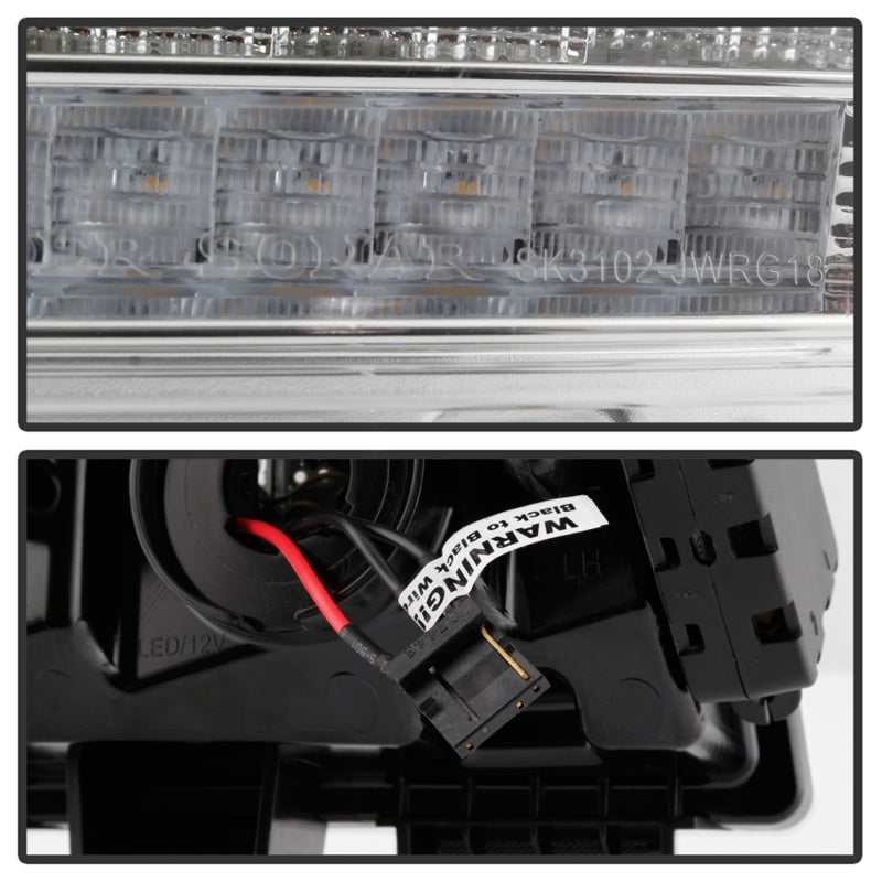 Spyder Jeep Wrangler 2018-2019 (Halogen Model Only) LED Front Bumper Lights - Seq. Signal - Chrome Spyder Jeep Wrangler 2018-2019 (Halogen Model Only) LED Front Bumper Lights - Seq. Signal - Chrome