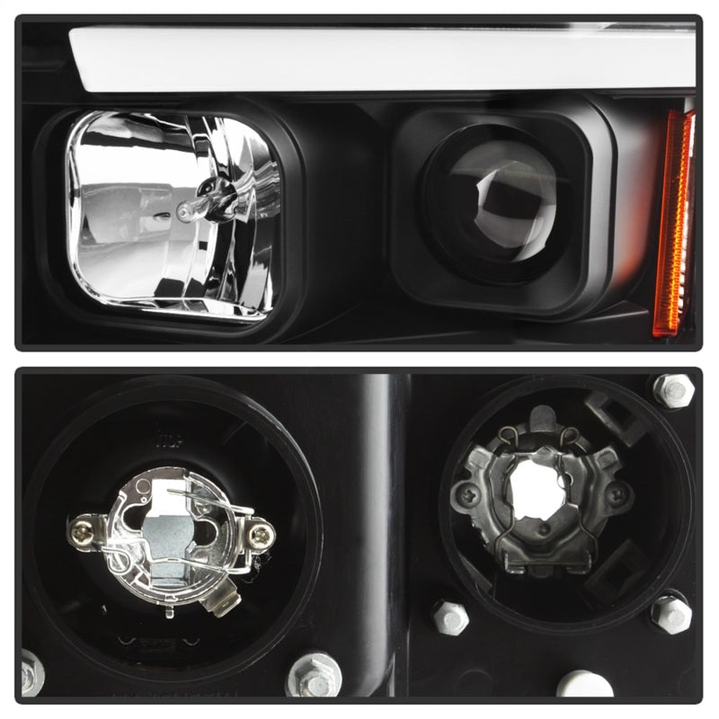 Spyder 02-05 Dodge Ram 1500 Light Bar Projector Headlights - Black (PRO-YD-DR02V2-LB-BK) Spyder 02-05 Dodge Ram 1500 Light Bar Projector Headlights - Black (PRO-YD-DR02V2-LB-BK)