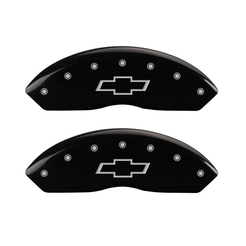 MGP Front set 2 Caliper Covers Engraved Front Bowtie Black finish silver ch MGP Front set 2 Caliper Covers Engraved Front Bowtie Black finish silver ch