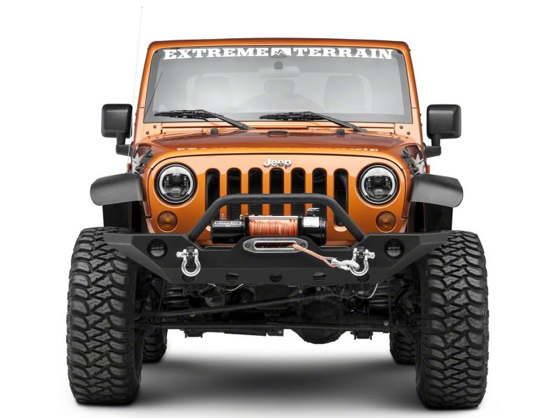 Raxiom 97-18 Jeep Wrangler TJ & JK 6-LED Headlights w/ Partial Halo- Blk Housing (Clear Lens) Raxiom 97-18 Jeep Wrangler TJ & JK 6-LED Headlights w/ Partial Halo- Blk Housing (Clear Lens)