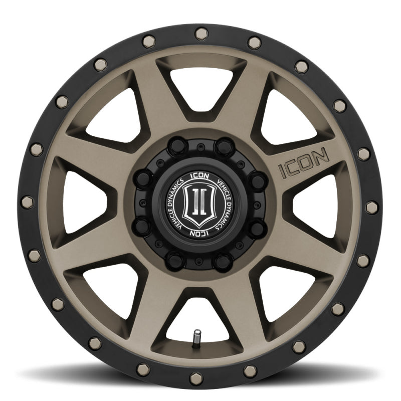 ICON Rebound HD 18x9 8x6.5 12mm Offset 5.5in BS 121.4mm Bore Bronze Wheel ICON Rebound HD 18x9 8x6.5 12mm Offset 5.5in BS 121.4mm Bore Bronze Wheel