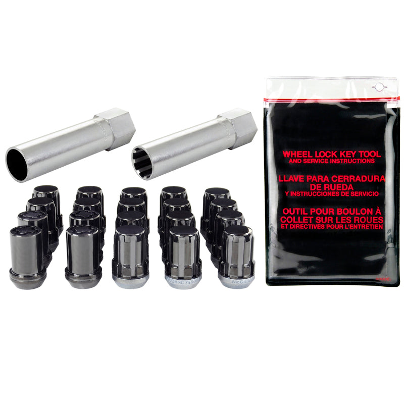 McGard SplineDrive Tuner 5 Lug Install Kit w/Locks & Tool (Cone) M12X1.25 / 13/16 Hex - Black McGard SplineDrive Tuner 5 Lug Install Kit w/Locks & Tool (Cone) M12X1.25 / 13/16 Hex - Black