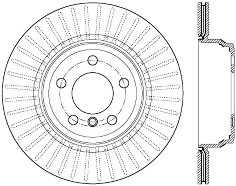 StopTech 12-16 BMW 335i Slotted & Drilled Rear Right Rotor StopTech 12-16 BMW 335i Slotted & Drilled Rear Right Rotor