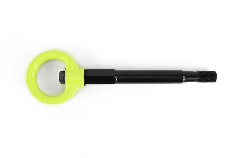Perrin 08-14 Subaru WRX/STI Sedan Tow Hook Kit (Rear) - Neon Yellow Perrin 08-14 Subaru WRX/STI Sedan Tow Hook Kit (Rear) - Neon Yellow