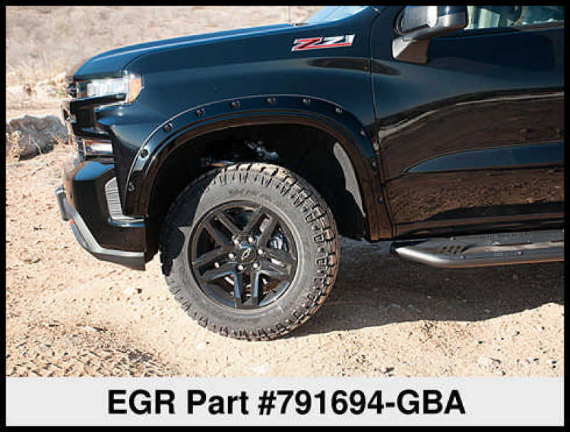 EGR 19-22 Chevrolet Silverado 1500 Traditional Bolt-On Look Fender Flares Black Set Of 4 EGR 19-22 Chevrolet Silverado 1500 Traditional Bolt-On Look Fender Flares Black Set Of 4