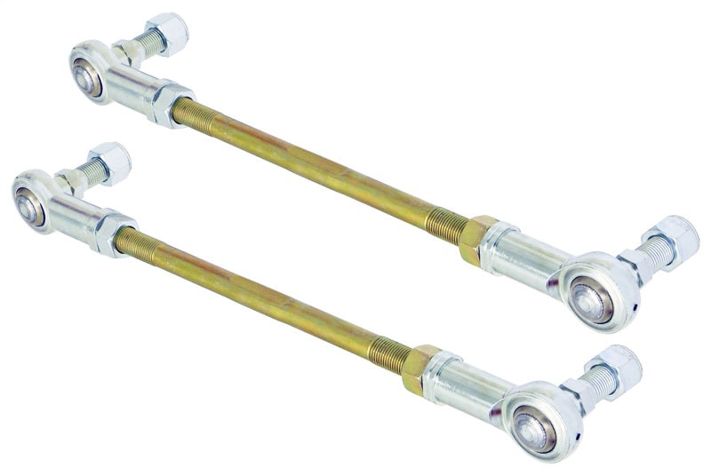 RockJock Adjustable Sway Bar End Link Kit 10 1/2in Long Rods w/ Heims and Jam Nuts pair RockJock Adjustable Sway Bar End Link Kit 10 1/2in Long Rods w/ Heims and Jam Nuts pair