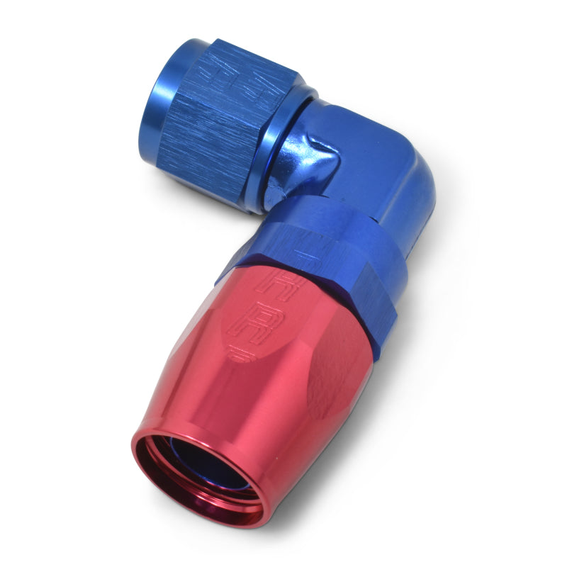 Russell Performance -12 AN Red/Blue 90 Degree Forged Aluminum Swivel Hose End Russell Performance -12 AN Red/Blue 90 Degree Forged Aluminum Swivel Hose End