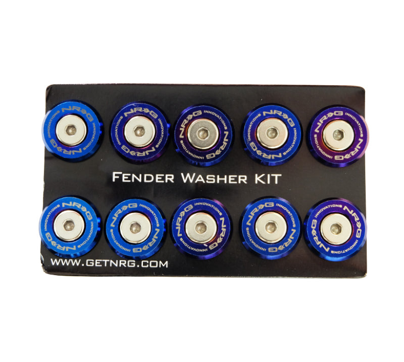 NRG M-Style Fender Washer Kit (TI Series) M6 Bolts For Plastic (TI Brn Wshr/Silver Scrw) - Set of 10 NRG M-Style Fender Washer Kit (TI Series) M6 Bolts For Plastic (TI Brn Wshr/Silver Scrw) - Set of 10
