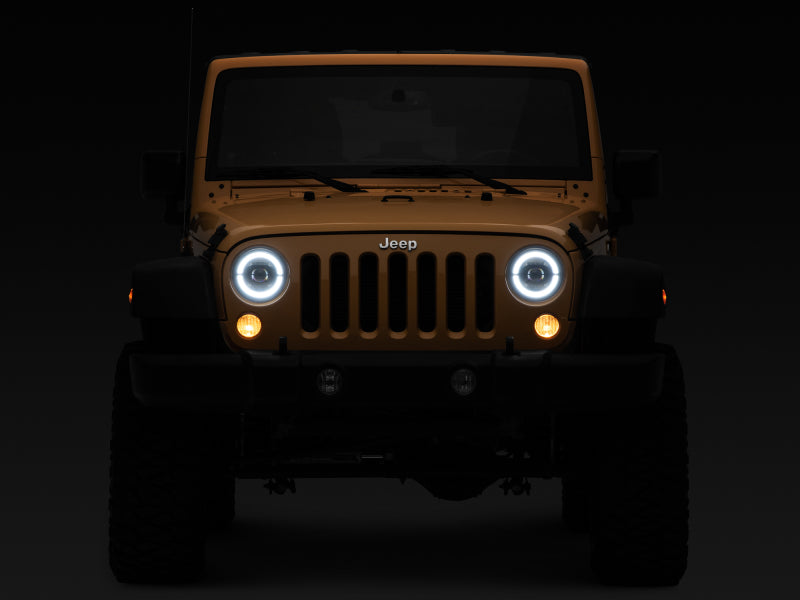 Raxiom 07-18 Jeep Wrangler JK Axial Series LED Headlights- Black Housing (Clear Lens) Raxiom 07-18 Jeep Wrangler JK Axial Series LED Headlights- Black Housing (Clear Lens)