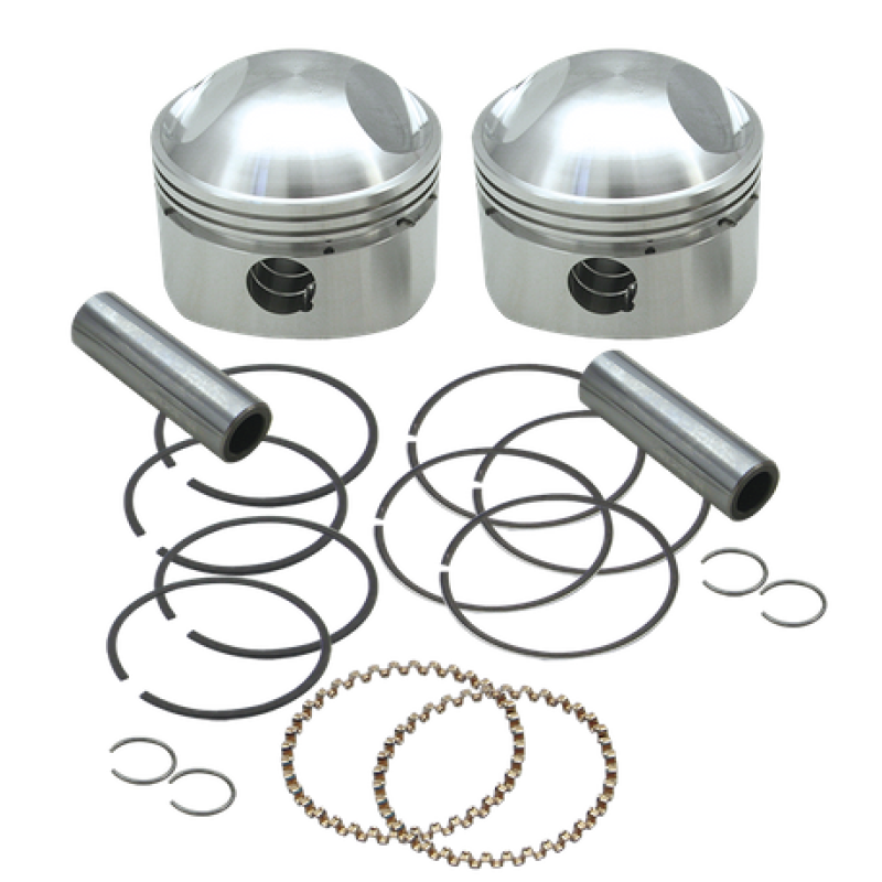 S&S Cycle 36-84 BT 3-7/16in x Up To 4-3/4in Stroke HC Piston Set - .040in S&S Cycle 36-84 BT 3-7/16in x Up To 4-3/4in Stroke HC Piston Set - .040in