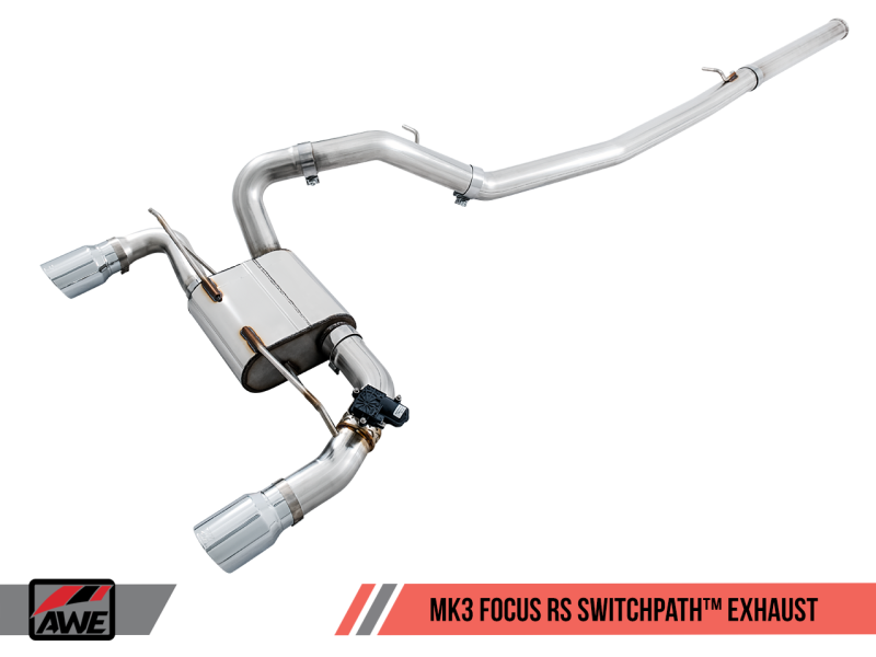 AWE Tuning Ford Focus RS SwitchPath Cat-back Exhaust - Chrome Silver Tips AWE Tuning Ford Focus RS SwitchPath Cat-back Exhaust - Chrome Silver Tips