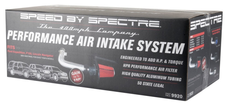 Spectre 97-03 Ford Expedition V8-4.6/5.4L F/I Air Intake Kit - Polished w/Red Filter Spectre 97-03 Ford Expedition V8-4.6/5.4L F/I Air Intake Kit - Polished w/Red Filter