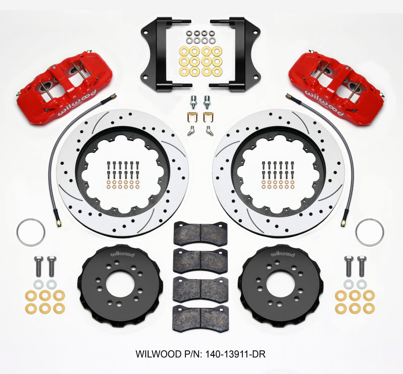 Wilwood AERO6 Front Hat Kit 15.00 Drilled Red 2014-up Corvette C7 w/Lines Wilwood AERO6 Front Hat Kit 15.00 Drilled Red 2014-up Corvette C7 w/Lines