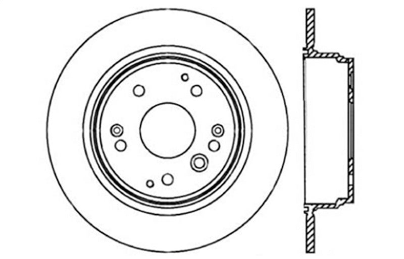 StopTech 04-08 Acura TL/TL-S Standard/Brembo Drilled Left Rear Rotor StopTech 04-08 Acura TL/TL-S Standard/Brembo Drilled Left Rear Rotor