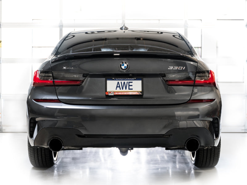 AWE 19-23 BMW 330i / 21-23 BMW 430i Base G2X Touring (Excl.Conv) Axle Back Exhaust - Diamond Black AWE 19-23 BMW 330i / 21-23 BMW 430i Base G2X Touring (Excl.Conv) Axle Back Exhaust - Diamond Black
