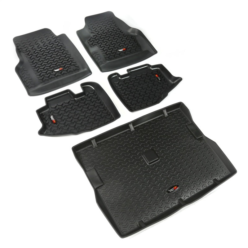 Rugged Ridge Floor Liner Front/Rear/Cargo Black 1997-2006 Jeep Wrangler TJ Rugged Ridge Floor Liner Front/Rear/Cargo Black 1997-2006 Jeep Wrangler TJ