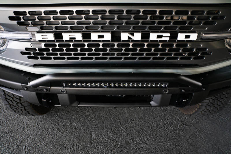 DV8 Offroad 2021-2022 Ford Bronco (Not For Factory Plastic Bumper) Factory Bumper Bull Bar - Black DV8 Offroad 2021-2022 Ford Bronco (Not For Factory Plastic Bumper) Factory Bumper Bull Bar - Black