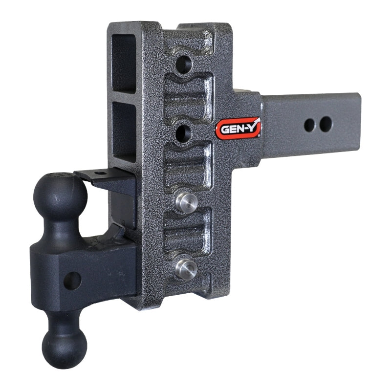 Gen-Y Mega Duty 3in Shank 6in Offset Drop 32K Hitch w/GH-0161 Dual-Ball/GH-0162 Pintle Lock Gen-Y Mega Duty 3in Shank 6in Offset Drop 32K Hitch w/GH-0161 Dual-Ball/GH-0162 Pintle Lock