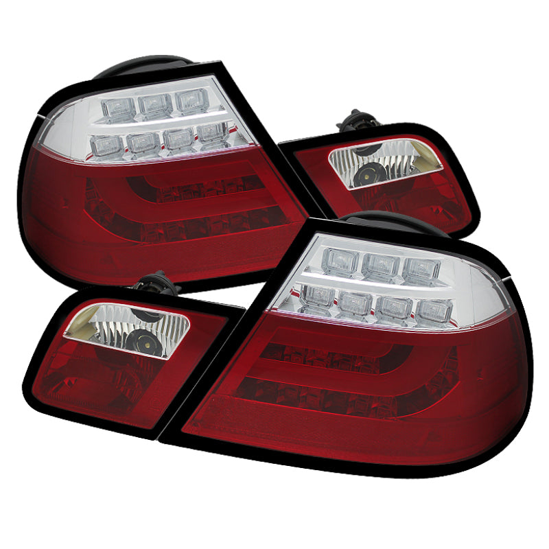 Spyder BMW E46 00-03 2Dr Coupe Light Bar LED Tail Lights Red Clear ALT-YD-BE4600-LBLED-RC Spyder BMW E46 00-03 2Dr Coupe Light Bar LED Tail Lights Red Clear ALT-YD-BE4600-LBLED-RC
