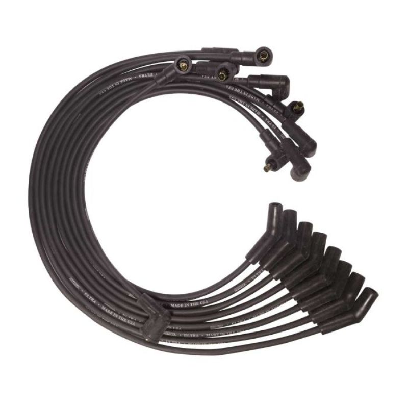 Moroso BB Ford 351C/390/429/460 135 Deg Boots Non-HEI Unsleeved Ultra Spark Plug Wire Set - Black Moroso BB Ford 351C/390/429/460 135 Deg Boots Non-HEI Unsleeved Ultra Spark Plug Wire Set - Black