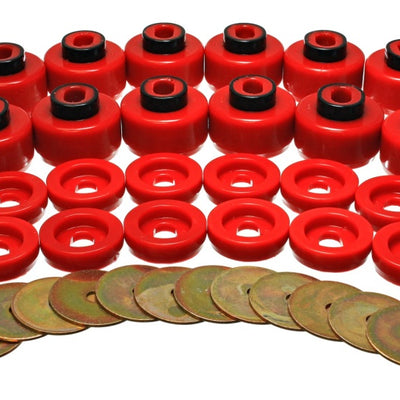 Energy Suspension Body Mount Set - Red