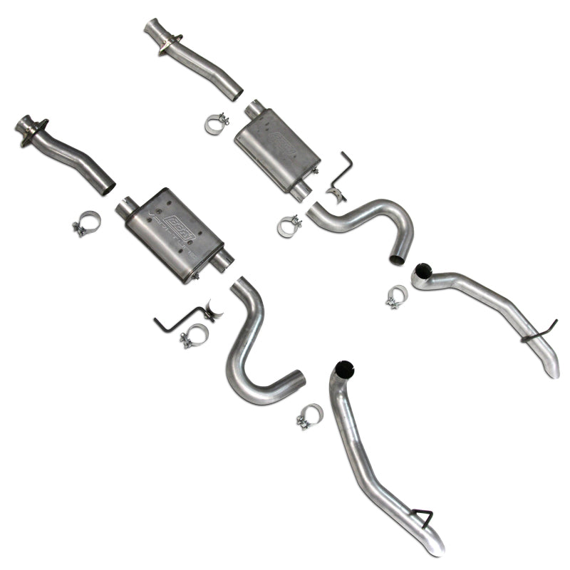 BBK 87-93 Mustang GT Cat Back Kit Varitune Mufflers - Aluminized turn downs BBK 87-93 Mustang GT Cat Back Kit Varitune Mufflers - Aluminized turn downs