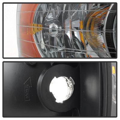 xTune Dodge Ram 1500 02-05 Amber Crystal Headlights Chrome HD-JH-DR02-AM-C