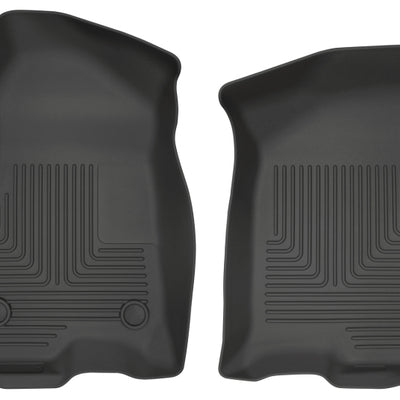 Husky Liners 2019 Chevrolet Silverado 1500 Crew Cab WeatherBeater Black Front Floor Liners