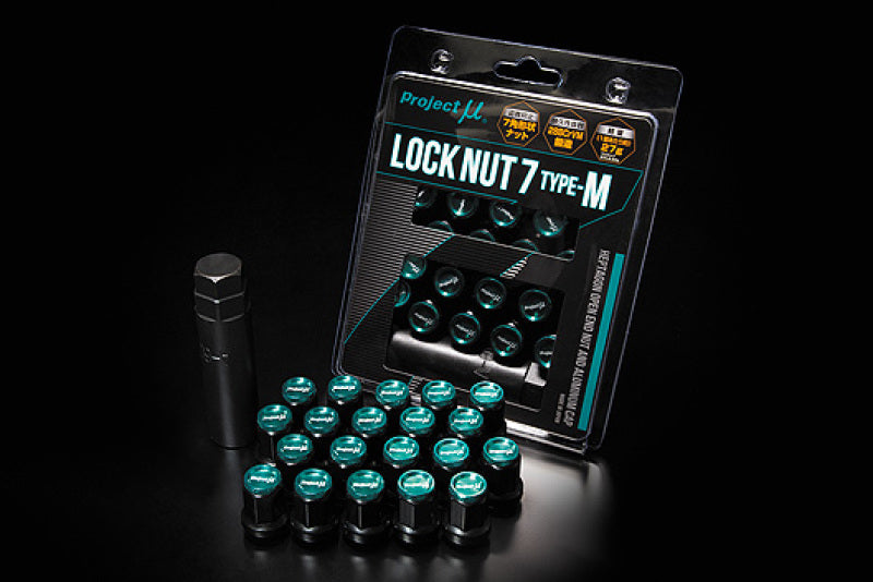 Project Mu Super Lock 7 M-Type Lock Nut M12 x 1.5 - Black / Green Cap (Special Order No Cancel) Project Mu Super Lock 7 M-Type Lock Nut M12 x 1.5 - Black / Green Cap (Special Order No Cancel)