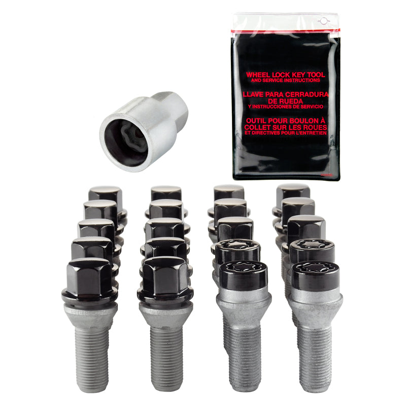 McGard 5 Lug Hex Install Kit w/Locks (Cone Seat Bolt) M14X1.5 / 17mm Hex / 28.0mm Shank L. - Black McGard 5 Lug Hex Install Kit w/Locks (Cone Seat Bolt) M14X1.5 / 17mm Hex / 28.0mm Shank L. - Black