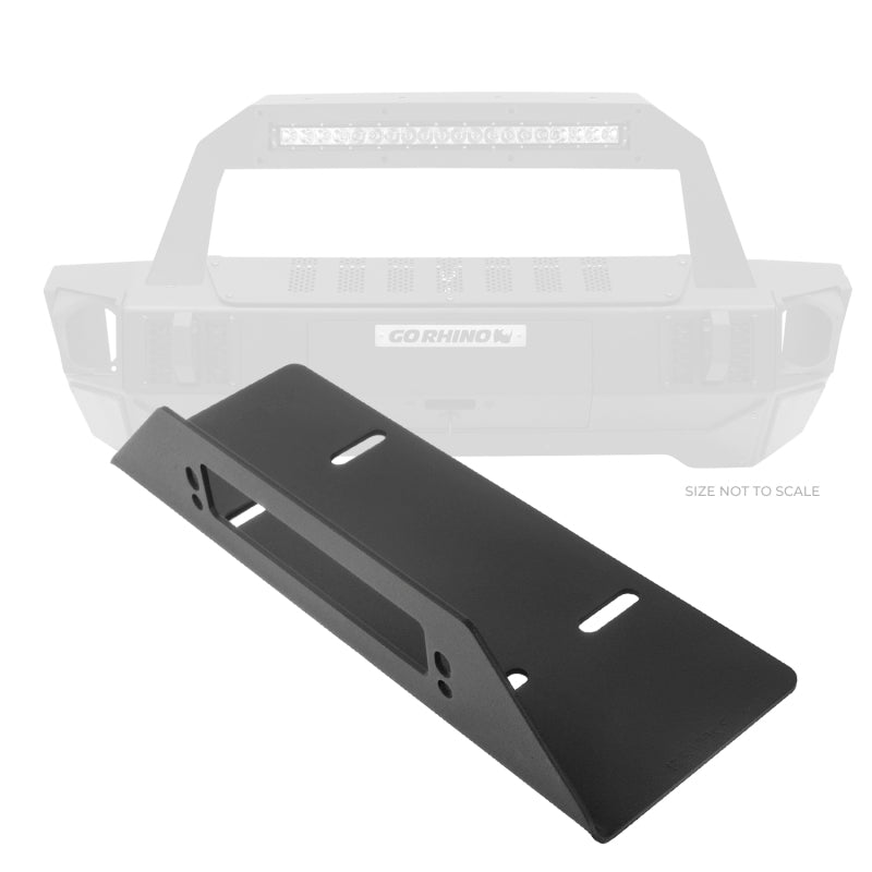 Go Rhino 07-20 Jeep Wrangler JL/JLU/JK/JKU/Gladiator JT Rockline Bumper Fairlead Mount Plate Go Rhino 07-20 Jeep Wrangler JL/JLU/JK/JKU/Gladiator JT Rockline Bumper Fairlead Mount Plate