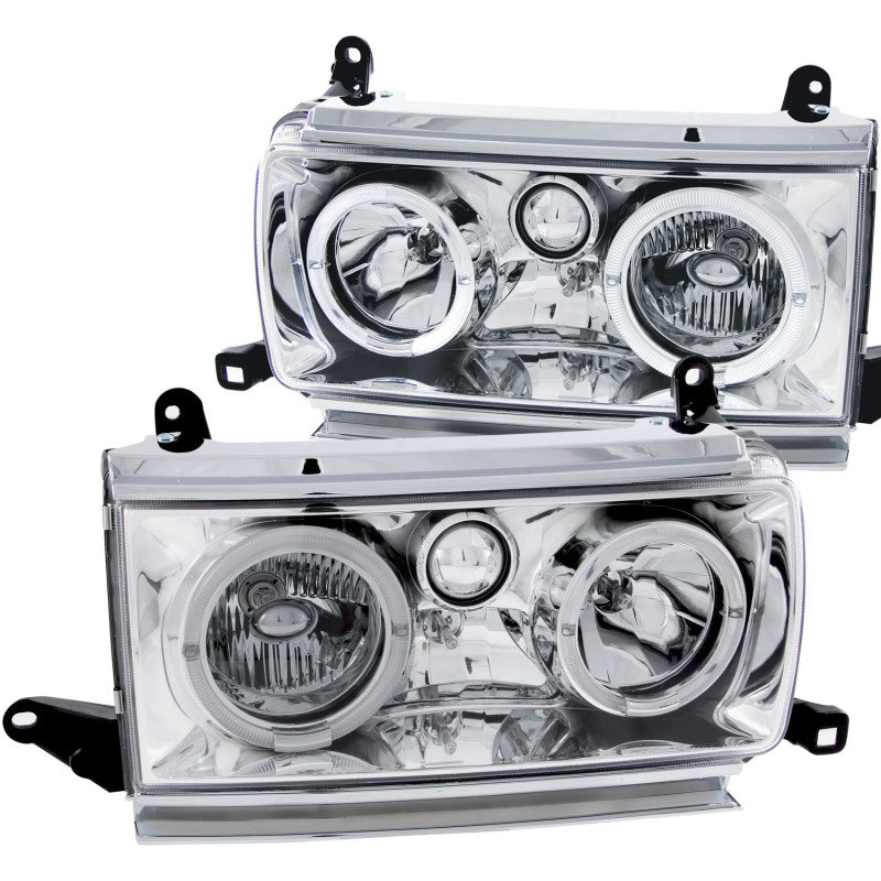 ANZO 1991-1994 Toyota Land Cruiser Crystal Headlights w/ Halo Chrome ANZO 1991-1994 Toyota Land Cruiser Crystal Headlights w/ Halo Chrome